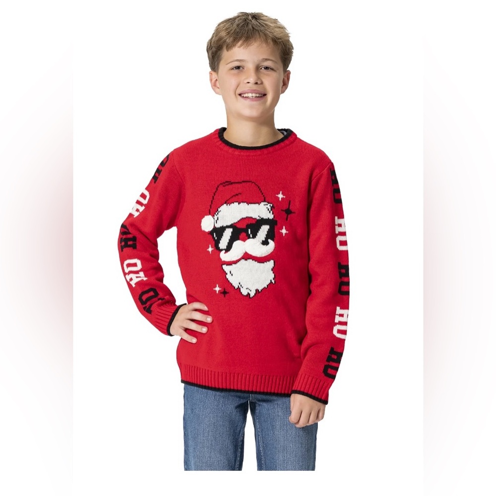 Holiday Time Boy’s Red Santa Sweater! NWT! Size Small‎ 6/7.